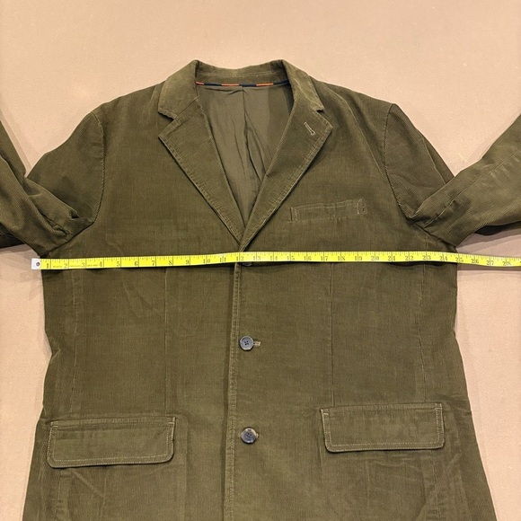 J. Crew Men’s Corduroy 3 Button Blazer Jacket Olive Green Size XL - Picture 12 of 14